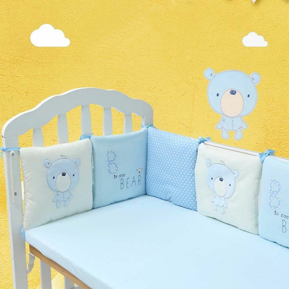 Baby Cot Bed Bumper Soft Anti-fall Toddler Crib Bumper Protector Baby Bedding Circumference Cushion Set