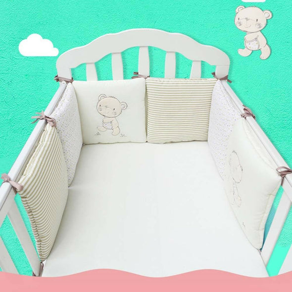 Baby Cot Bed Bumper Soft Anti-fall Toddler Crib Bumper Protector Baby Bedding Circumference Cushion Set