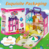 Kids DIY Toys Set Assembled Miniature Dollhouse Two-Storey Villa Model Toys For Children Gifts