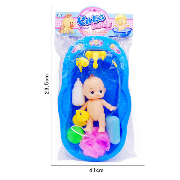 Baby Kid Bath Time Toy Set Bath Doll Duckling Marine Ball Bathroom Play Water Toys